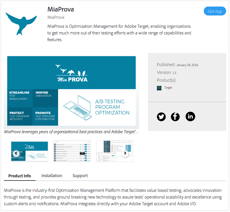 MiaProva - Adobe App Exchange 