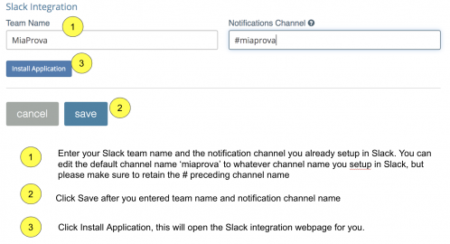 MiaProva/Slack Integration User Guide
