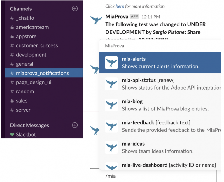 MiaProva Slack