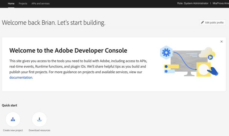 Adobe I/O and MiaProva