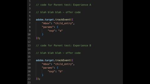 Adobe Target Parent and Child Activities