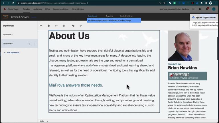 Adobe Target Link Tracking