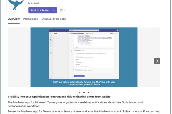 MiaProva connects Adobe Data to Microsoft Teams