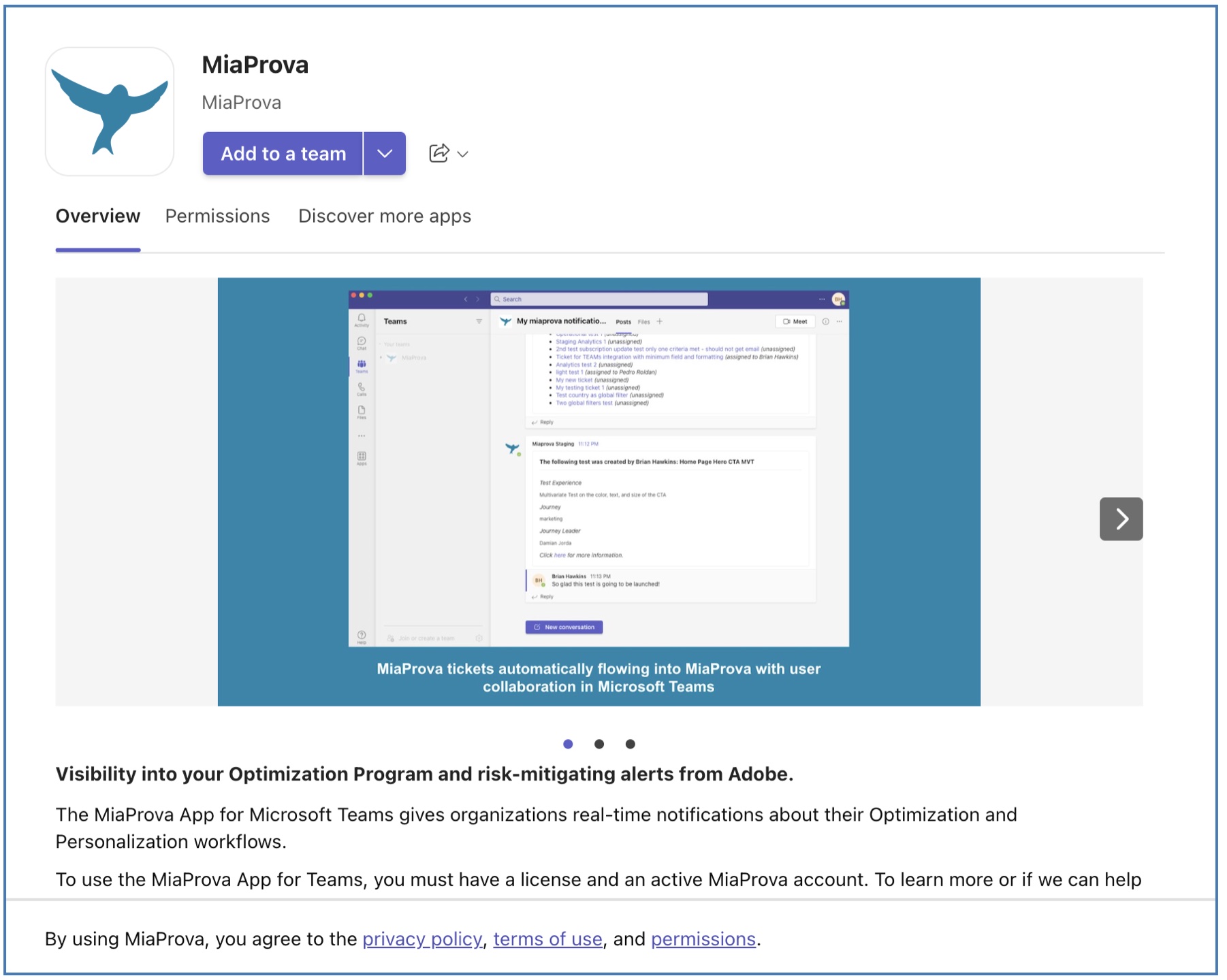 MiaProva connects Adobe Data to Microsoft Teams
