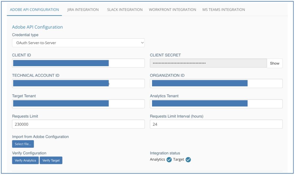 OAUTH Credential Configuration in MIaProva for Adobe