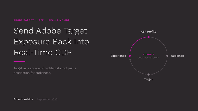 Send Adobe Target Exposure Back Into Real-Time CDP